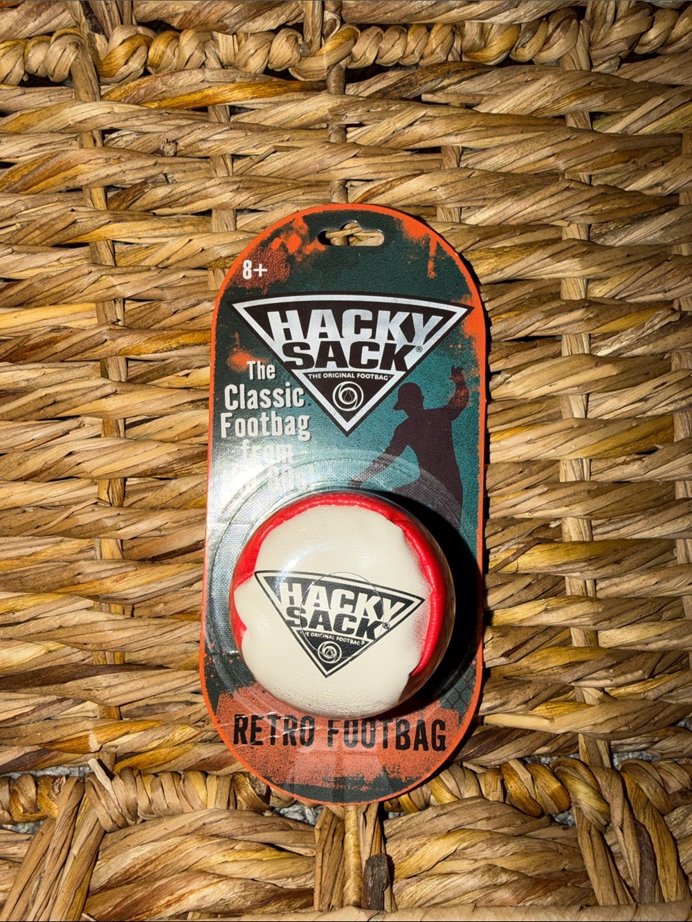 Hacky Sack Retro Footbag - Red and White Play Monster